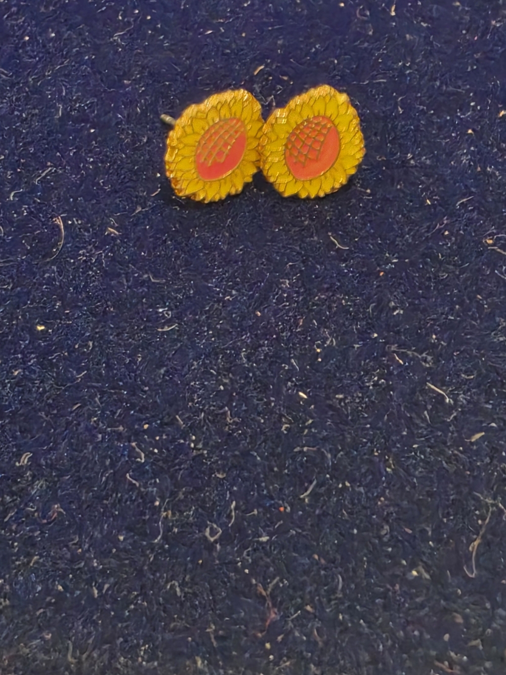 Sunflower Stud Earrings - Yellow & Orange